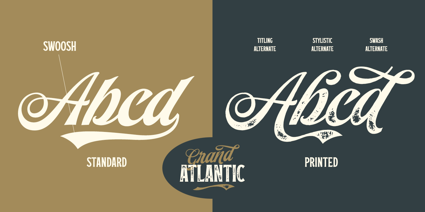 Ejemplo de fuente Grand Atlantic Serif Print